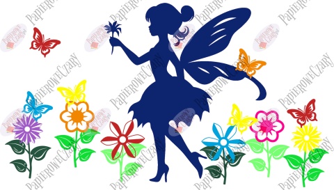 Zestaw 14 WRÓŻKA Dekoracje z papieru