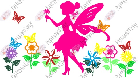 Zestaw 14 WRÓŻKA Dekoracje z papieru