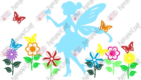 Zestaw 14 WRÓŻKA Dekoracje z papieru