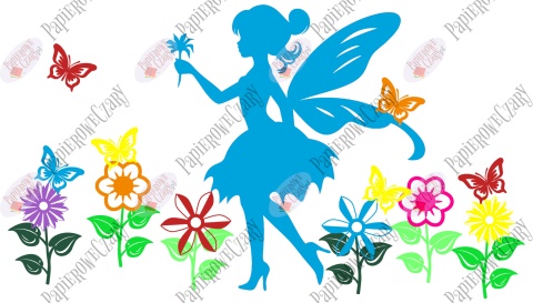 Zestaw 14 WRÓŻKA Dekoracje z papieru