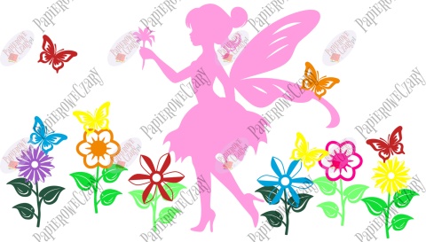 Zestaw 14 WRÓŻKA Dekoracje z papieru