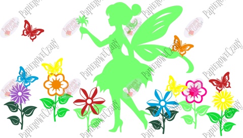 Zestaw 14 WRÓŻKA Dekoracje z papieru