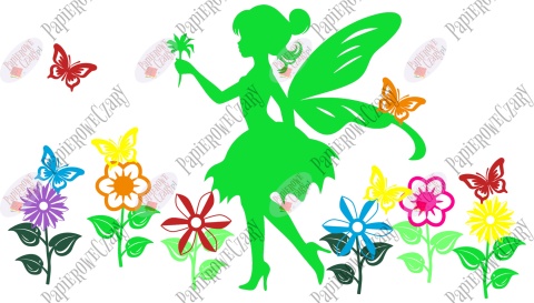 Zestaw 14 WRÓŻKA Dekoracje z papieru