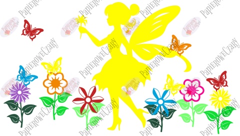 Zestaw 14 WRÓŻKA Dekoracje z papieru