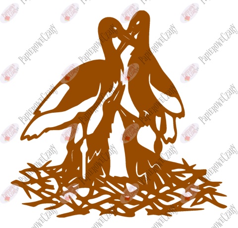 Bocian 3 Dekoracje z papieru