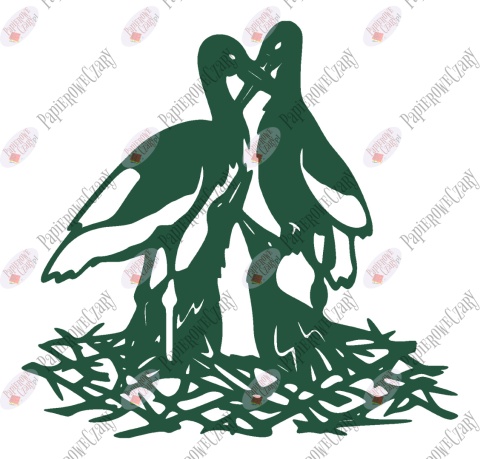 Bocian 3 Dekoracje z papieru