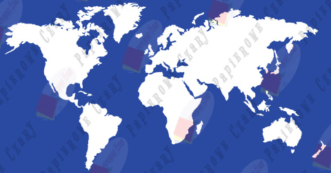 Mapa Świata 135x70cm Dekoracje z papieru