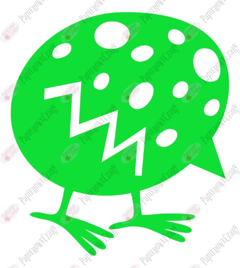 Jajko Kurczak 2 Pisanka Dekoracje z papieru