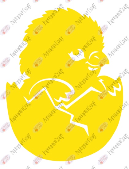 Kurczak 2 Pisklę Dekoracje z papieru