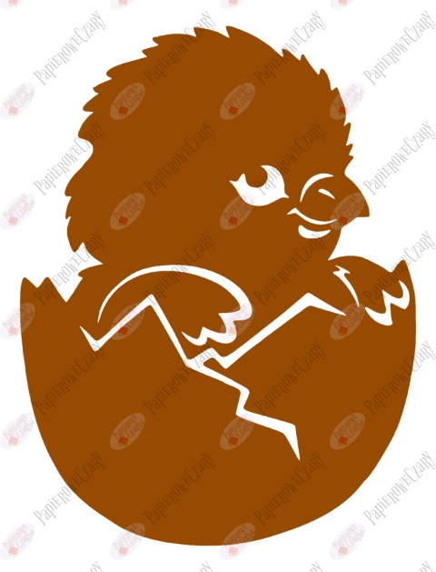 Kurczak 2 Pisklę Dekoracje z papieru