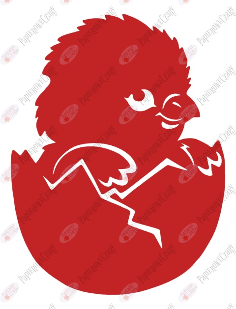 Kurczak 2 Pisklę Dekoracje z papieru