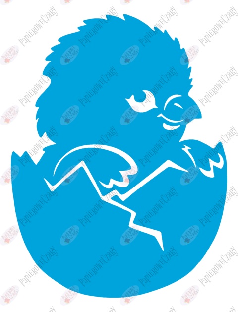 Kurczak 2 Pisklę Dekoracje z papieru