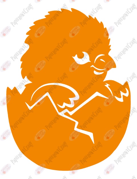 Kurczak 2 Pisklę Dekoracje z papieru