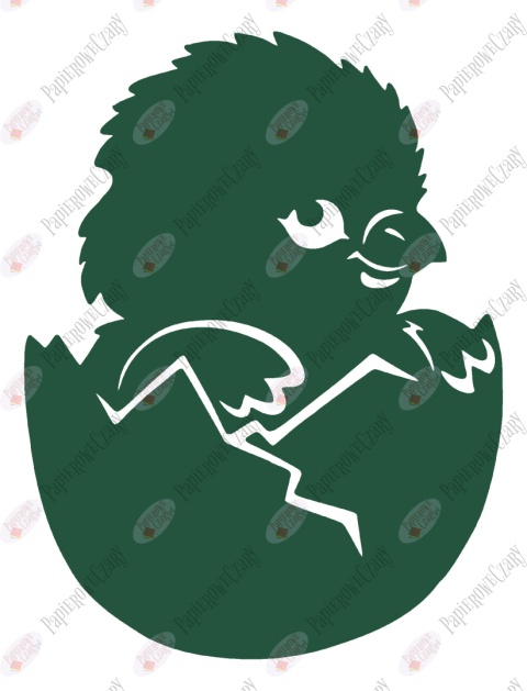 Kurczak 2 Pisklę Dekoracje z papieru