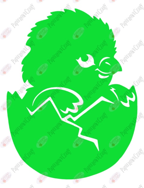 Kurczak 2 Pisklę Dekoracje z papieru