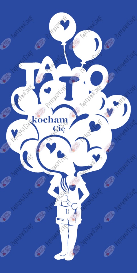 Balony Tata 1 Dekoracje z papieru na Dzień Rodziny Mamy Taty