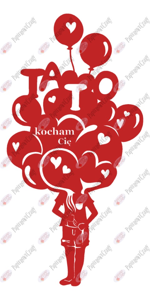 Balony Tata 1 Dekoracje z papieru na Dzień Rodziny Mamy Taty