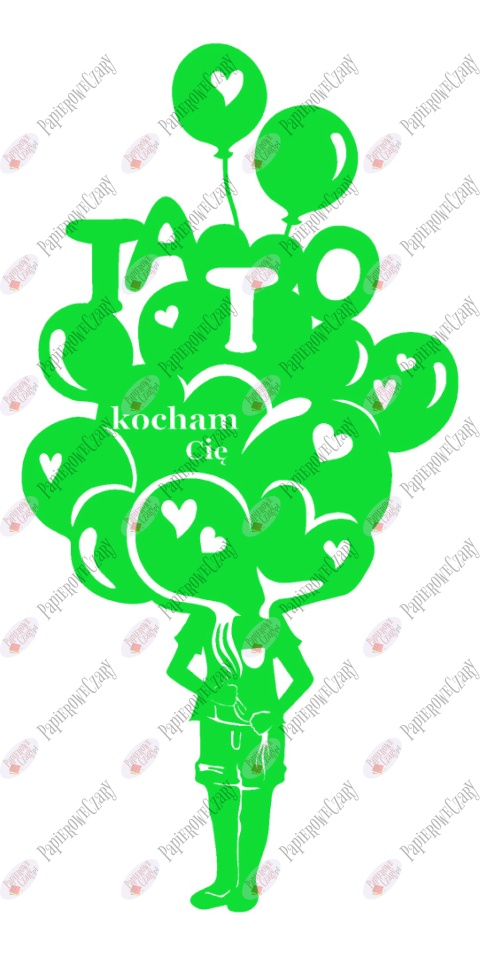 Balony Tata 1 Dekoracje z papieru na Dzień Rodziny Mamy Taty