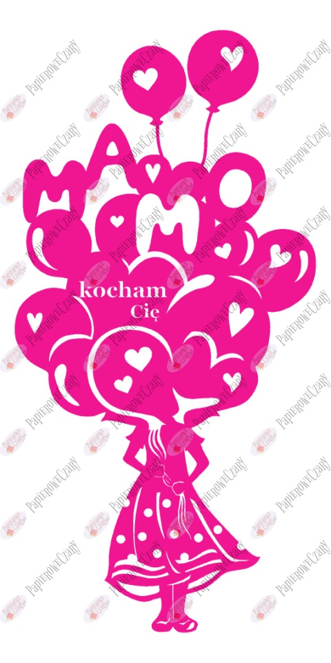 Balony Mama 1 Dekoracje z papieru na Dzień Rodziny Mamy Taty