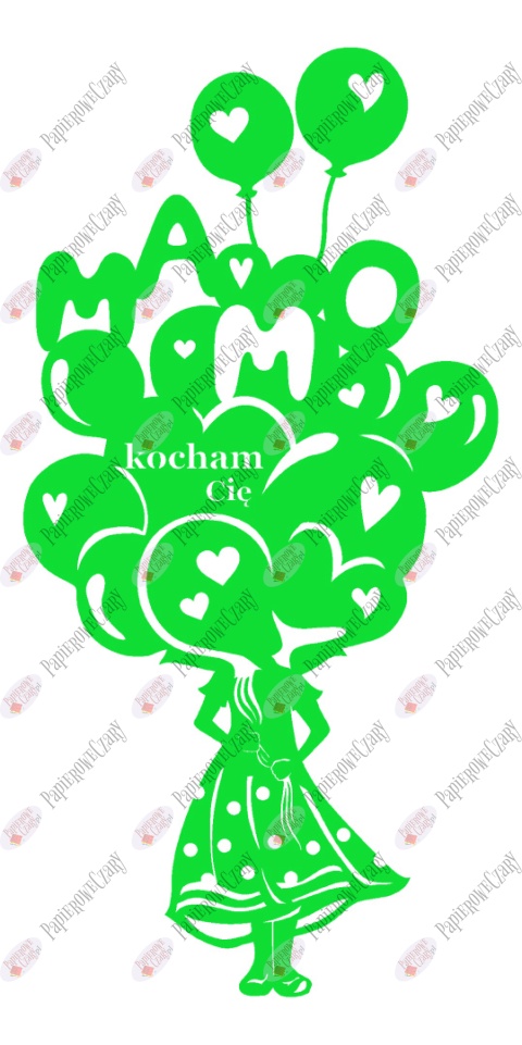 Balony Mama 1 Dekoracje z papieru na Dzień Rodziny Mamy Taty