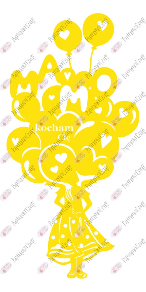 Balony Mama 1 Dekoracje z papieru na Dzień Rodziny Mamy Taty