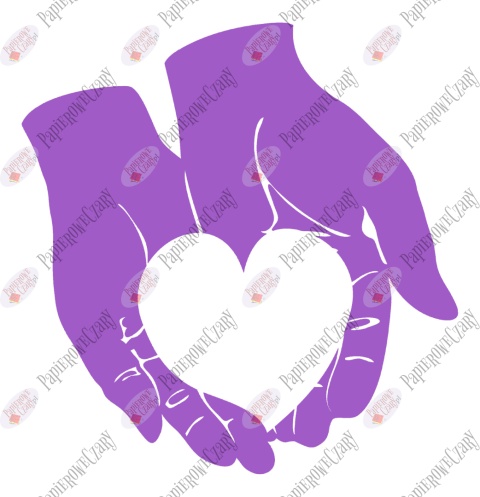 Dłonie-Serce 1 Dekoracje z papieru