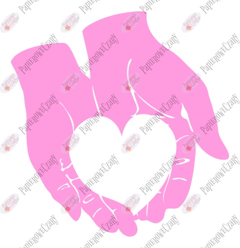 Dłonie-Serce 1 Dekoracje z papieru