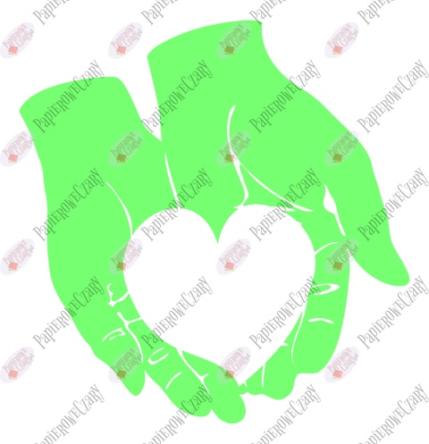 Dłonie-Serce 1 Dekoracje z papieru