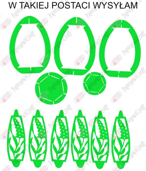 Jajko 101 3D Hiacynt Pisanka Dekoracje z papieru