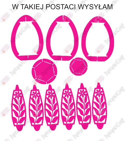 Jajko 101 3D Kwiatek Pisanka Dekoracje z papieru