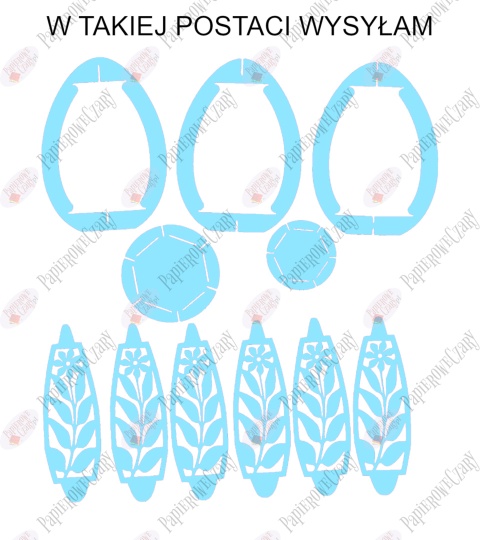 Jajko 101 3D Kwiatek Pisanka Dekoracje z papieru