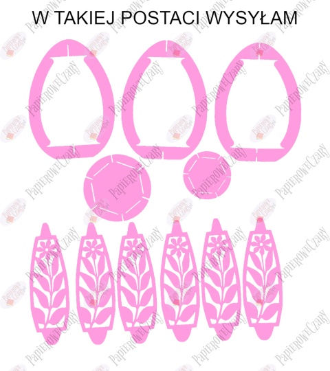 Jajko 101 3D Kwiatek Pisanka Dekoracje z papieru