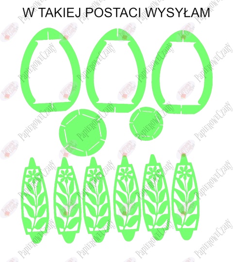 Jajko 101 3D Kwiatek Pisanka Dekoracje z papieru