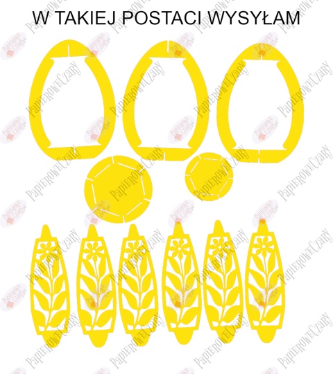 Jajko 101 3D Kwiatek Pisanka Dekoracje z papieru