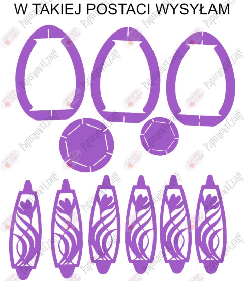 Jajko 101 3D Krokus Pisanka Dekoracje z papieru