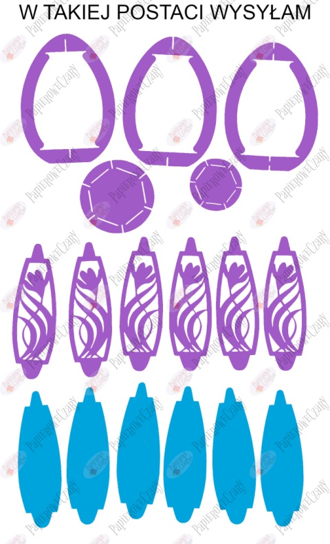 Jajko 101 T 3D Krokus Pisanka Dekoracje z papieru