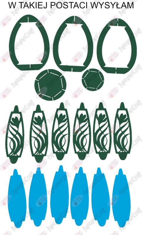 Jajko 101 T 3D Krokus Pisanka Dekoracje z papieru