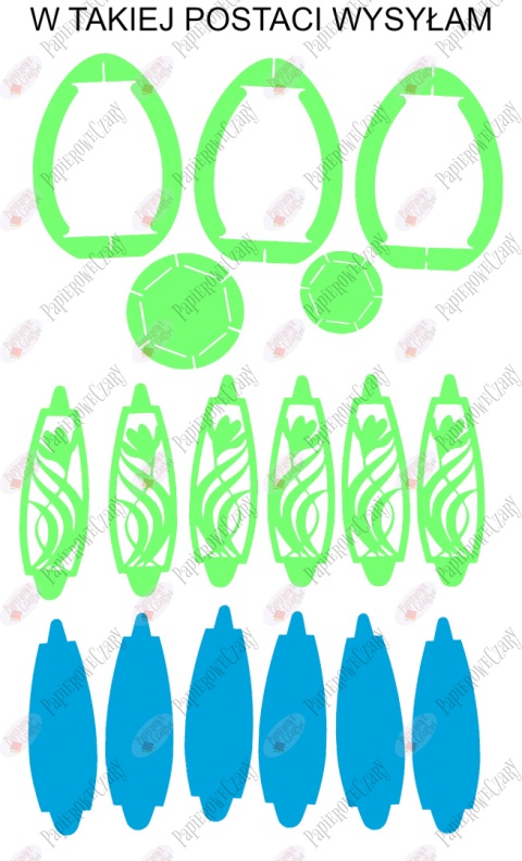 Jajko 101 T 3D Krokus Pisanka Dekoracje z papieru