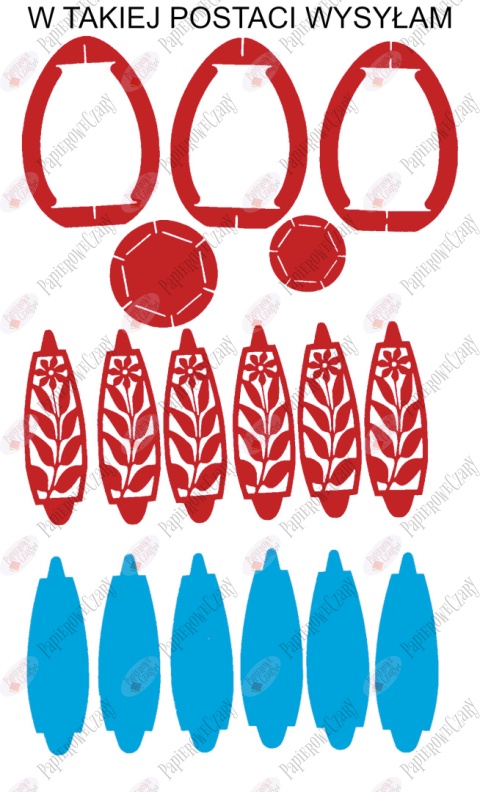 Jajko 101 T 3D Kwiatek Pisanka Dekoracje z papieru