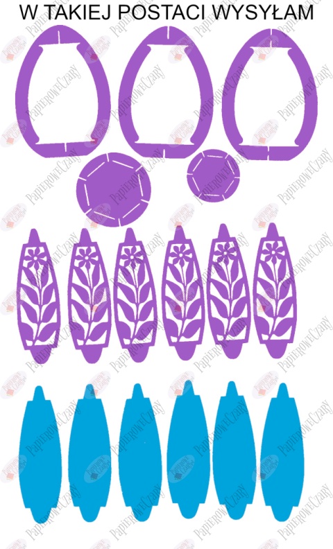 Jajko 101 T 3D Kwiatek Pisanka Dekoracje z papieru
