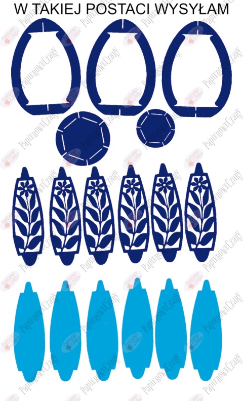 Jajko 101 T 3D Kwiatek Pisanka Dekoracje z papieru