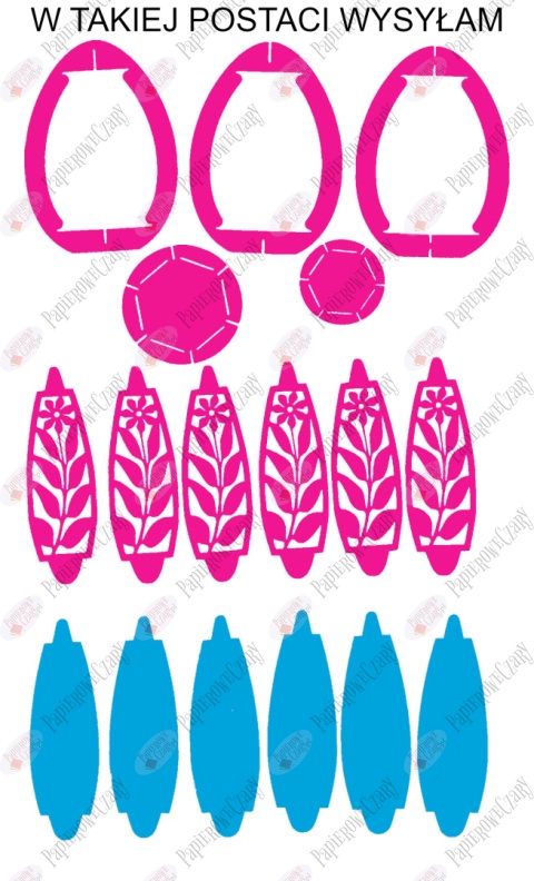 Jajko 101 T 3D Kwiatek Pisanka Dekoracje z papieru