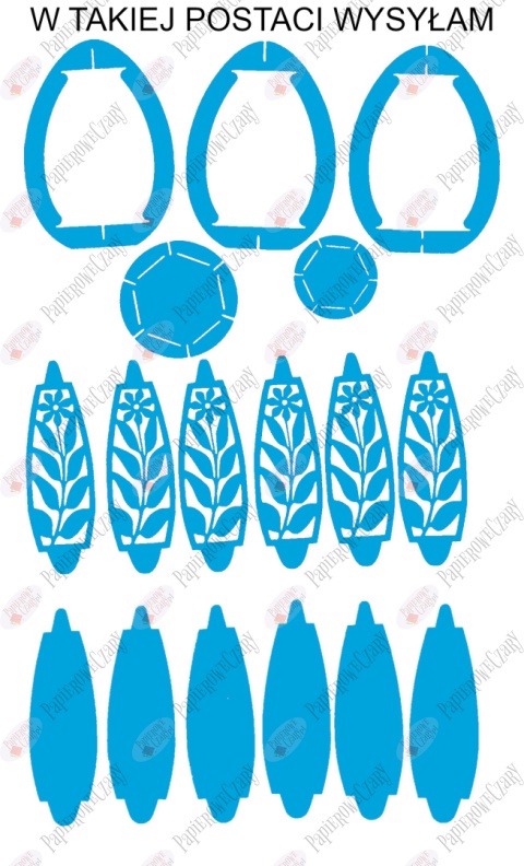 Jajko 101 T 3D Kwiatek Pisanka Dekoracje z papieru
