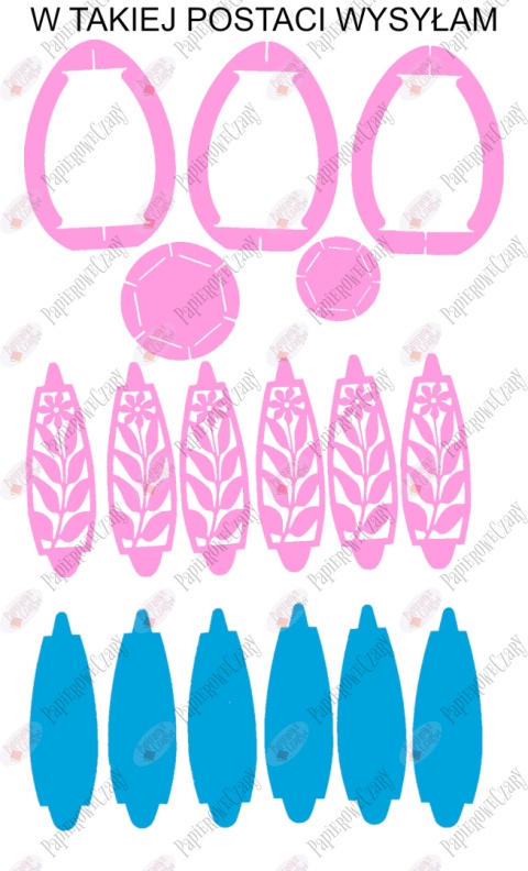 Jajko 101 T 3D Kwiatek Pisanka Dekoracje z papieru