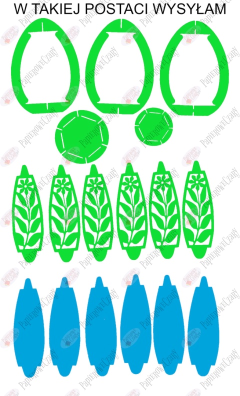 Jajko 101 T 3D Kwiatek Pisanka Dekoracje z papieru
