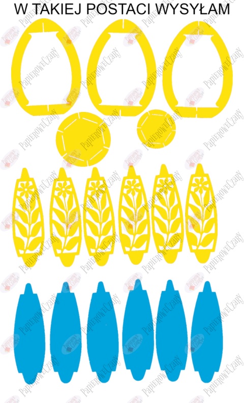 Jajko 101 T 3D Kwiatek Pisanka Dekoracje z papieru