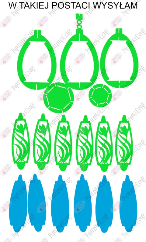 Jajko 102 3D Krokus Pisanka Dekoracje z papieru