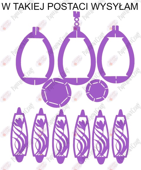 Jajko 102 3D Krokus Pisanka Dekoracje z papieru