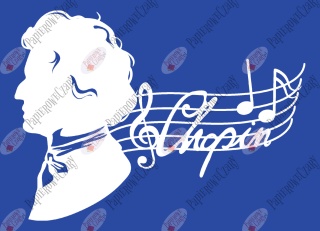 Kompozytorzy CHOPIN Dekoracje z papieru