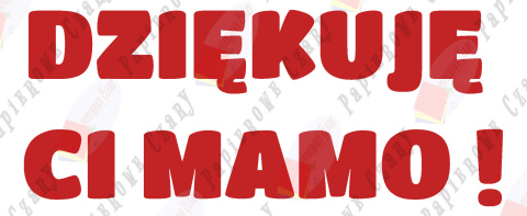Napis "DZIĘKUJĘ CI MAMO!" 1 Dekoracje z papieru